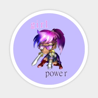 girl power chibi dnd elf Magnet